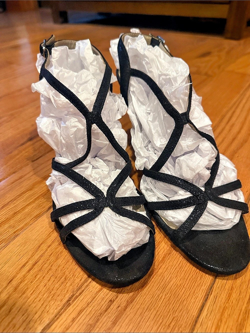 Black & White Strappy Sandals Like New